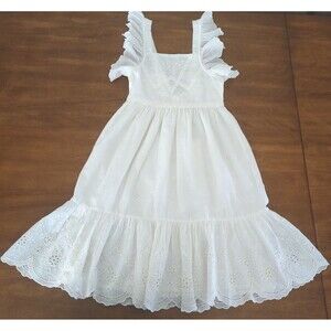 Nellystella Elina Girls Dress - White Cross Stitch white NEW With Tags size 6